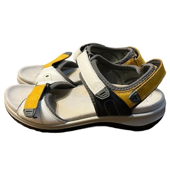 Hotter Stability Walk II Sandals Leather Multi-Color White Yellow Black Size 7 - Picture 8 of 12